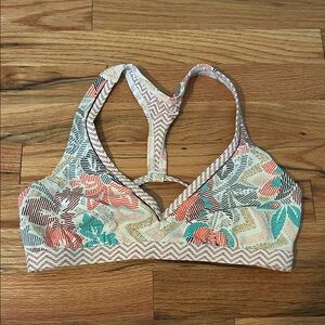 Prana Multicolor Patterned Swim Top